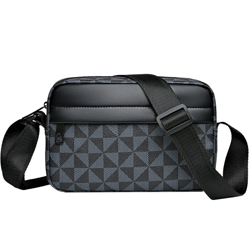 Męska torba na ramię ze skóry PU - listonoszka crossbody Bj8855 ciemnoszary