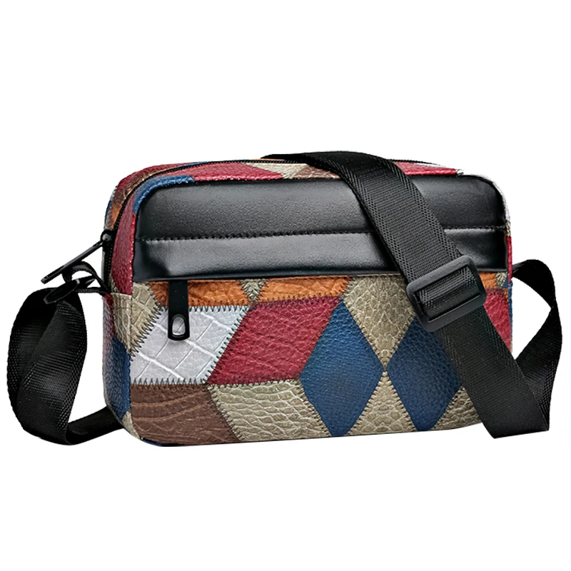 Męska torba na ramię ze skóry PU - listonoszka crossbody Bj8855 diament