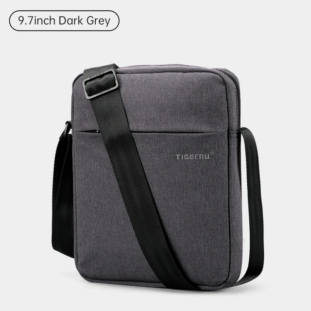 Męska torba na ramię Tigernu wodoodporna z miejscem na tablet Szary