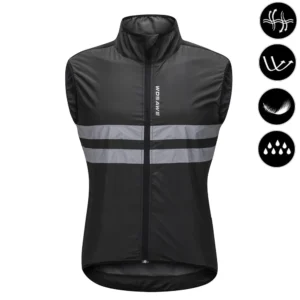 Męska wiatrówka rowerowa odblaskowa wiatroszczelna WOSAWE Bl205 b vest