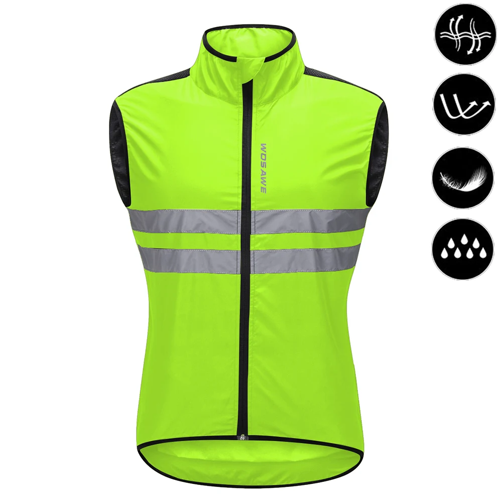 Męska wiatrówka rowerowa odblaskowa wiatroszczelna WOSAWE Bl205 g vest