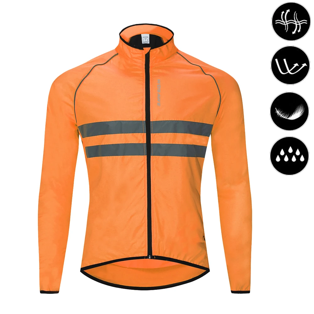 Męska wiatrówka rowerowa odblaskowa wiatroszczelna WOSAWE Bl215 o windbreaker