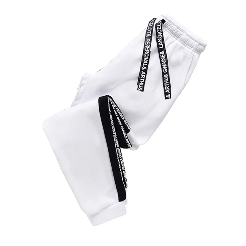 Męski dres bluza z kapturem i spodnie do biegania White1