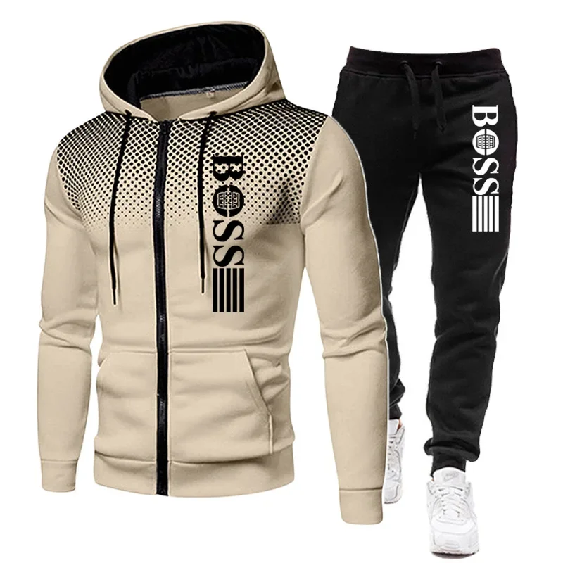 Męski dres - bluza z kapturem i spodnie na zamek Picture color 14