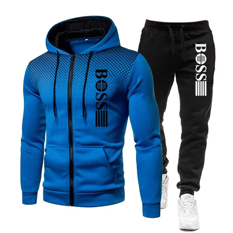 Męski dres – bluza z kapturem i spodnie na zamek Picture color 2