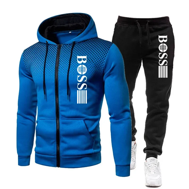 Męski dres - bluza z kapturem i spodnie na zamek Picture color 7