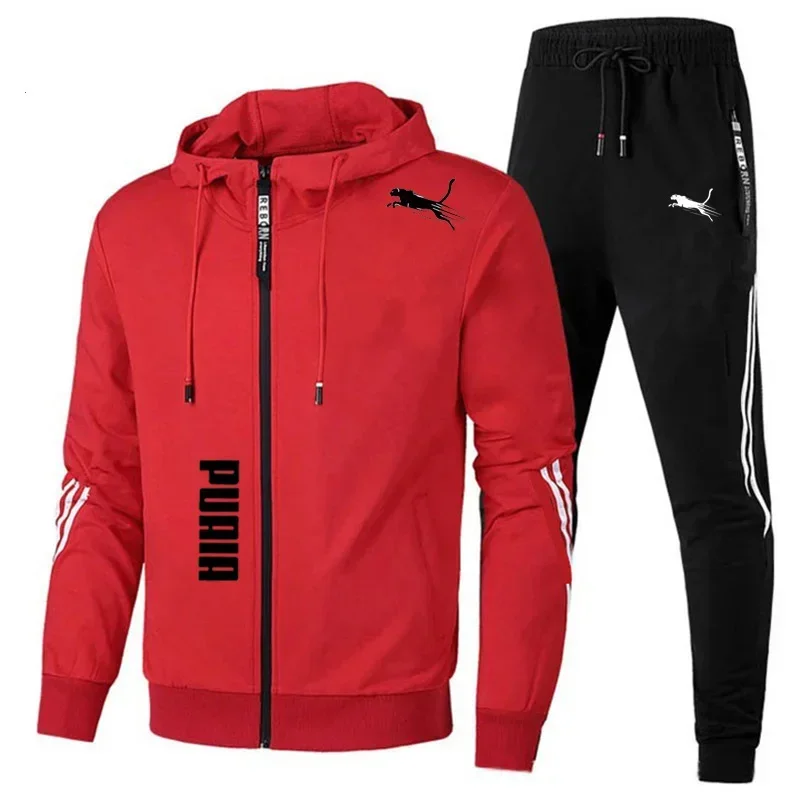 Męski dres dwuczęściowy: bluza z kapturem i spodnie Santiaogan1