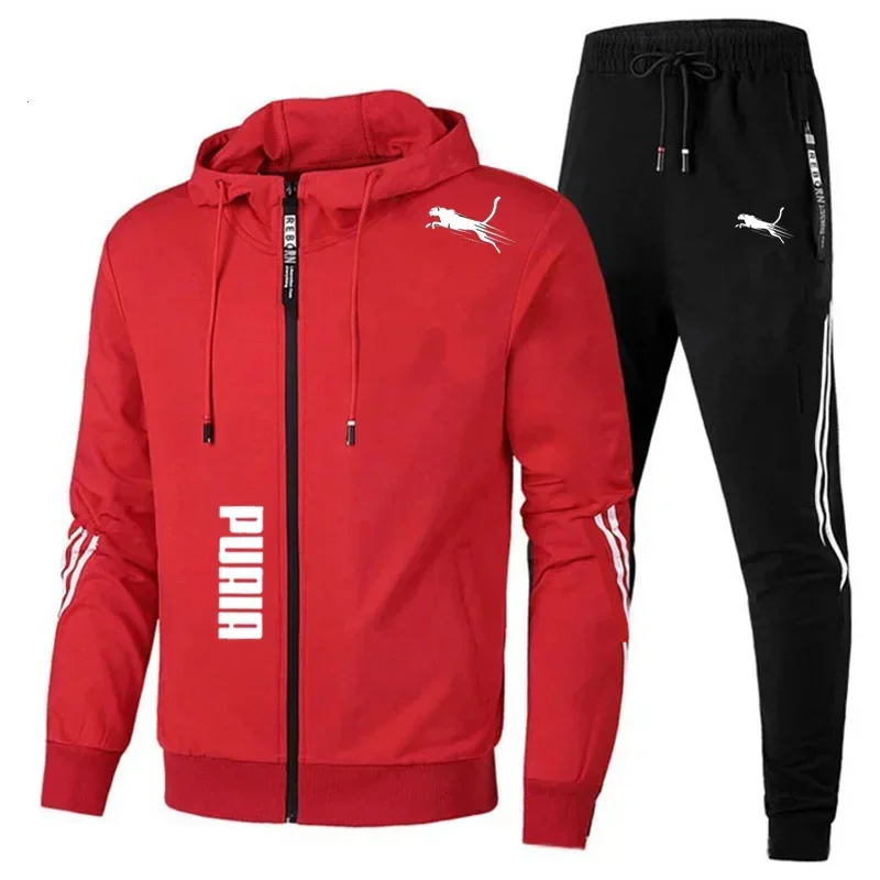 Męski dres dwuczęściowy: bluza z kapturem i spodnie Santiaogan2