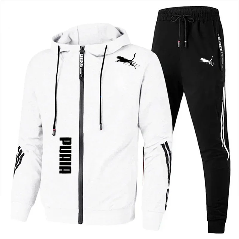 Męski dres dwuczęściowy: bluza z kapturem i spodnie Santiaogan4