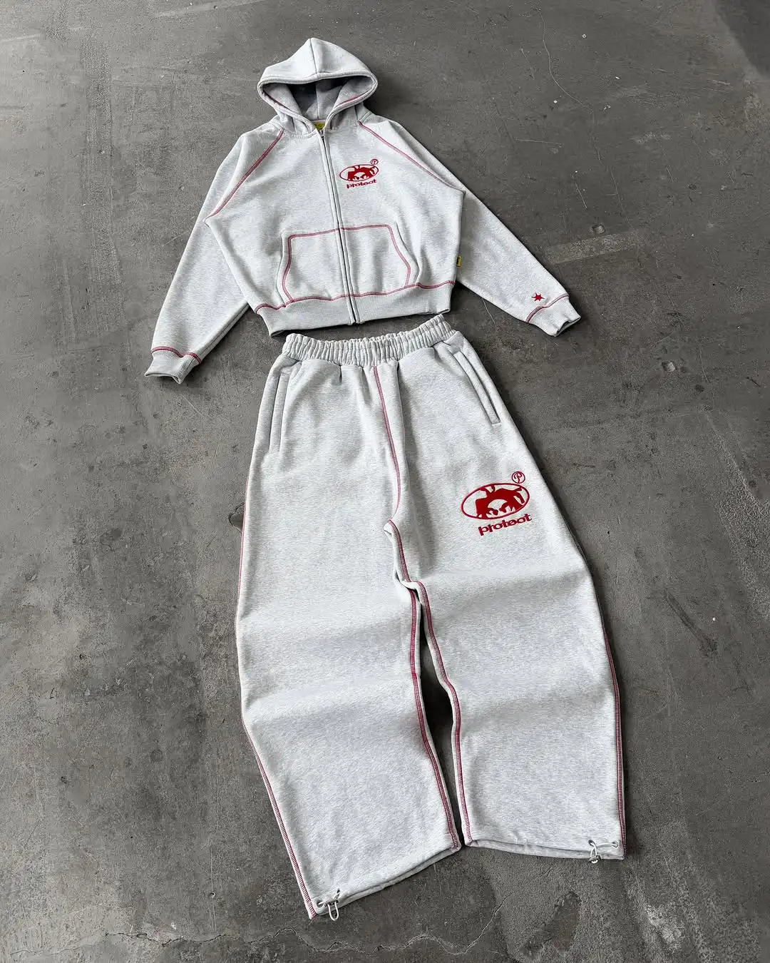Męski dres dwuczęściowy w stylu streetwear Y2K Suit