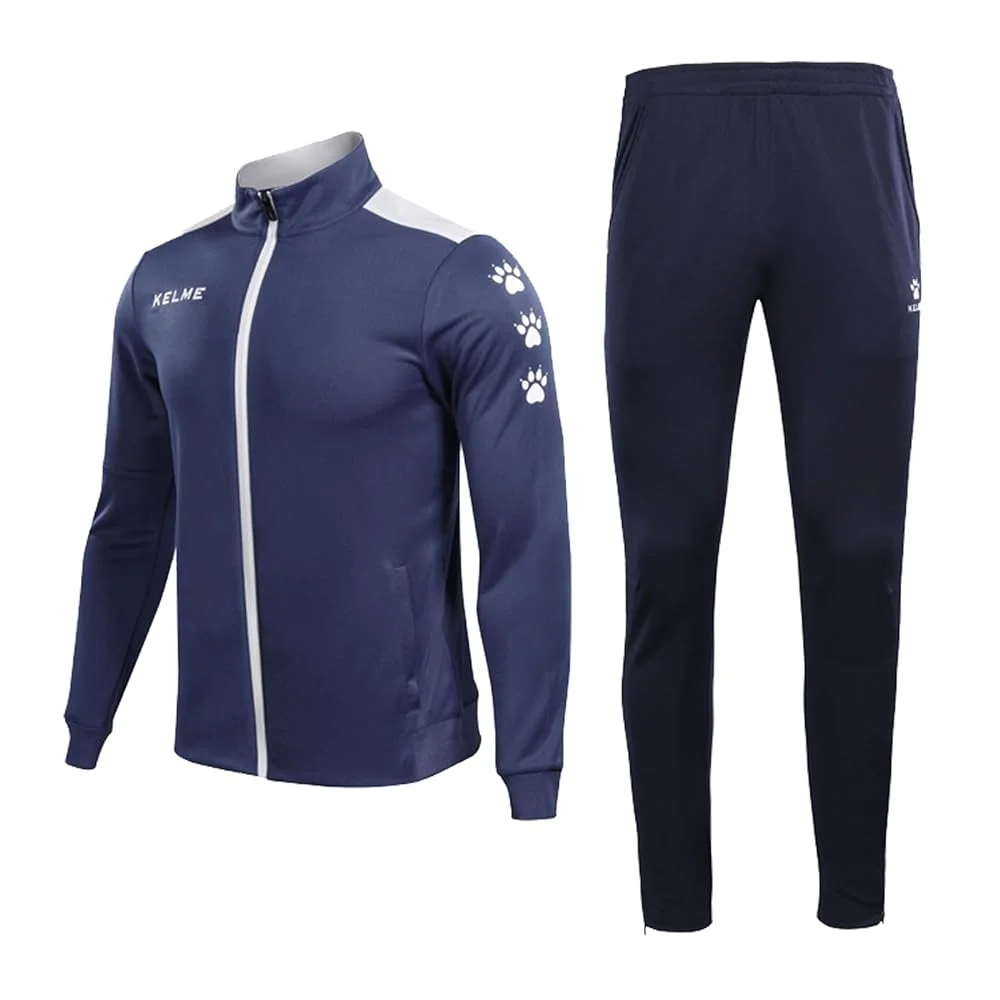 Męski dres sportowy KELME - bluza i spodnie Ciemnoniebieski dres