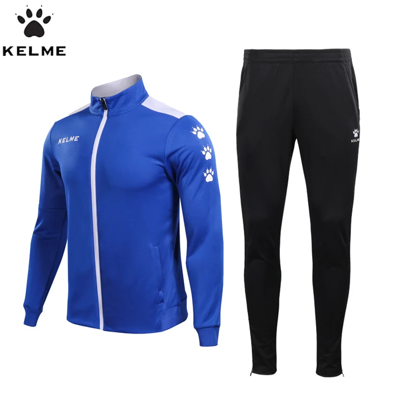 Męski dres sportowy KELME - bluza i spodnie Niebieski dres męski