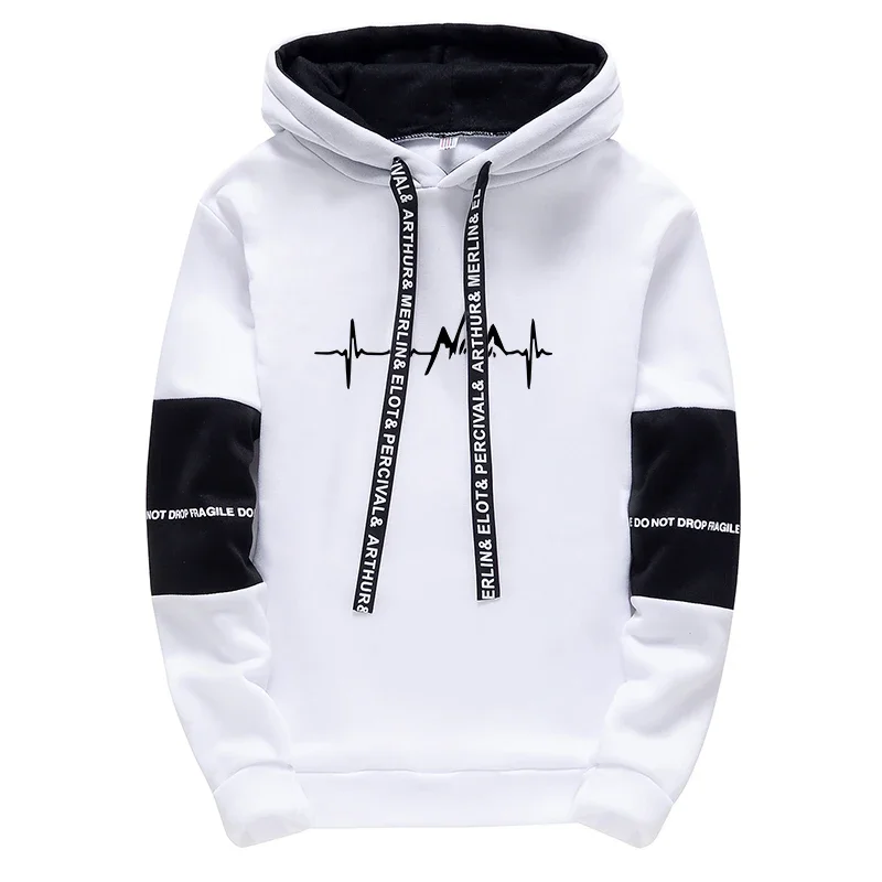 Męski dres z kapturem - bluza i spodnie komplet sportowy Whitetop