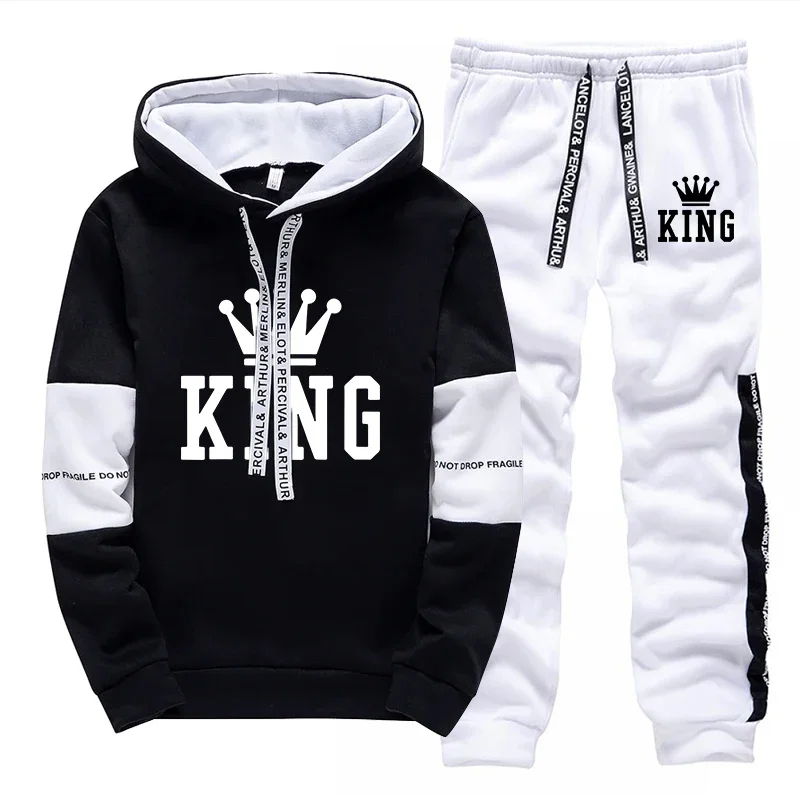 Męski dres z kapturem z nadrukiem w stylu streetwear Blackwset