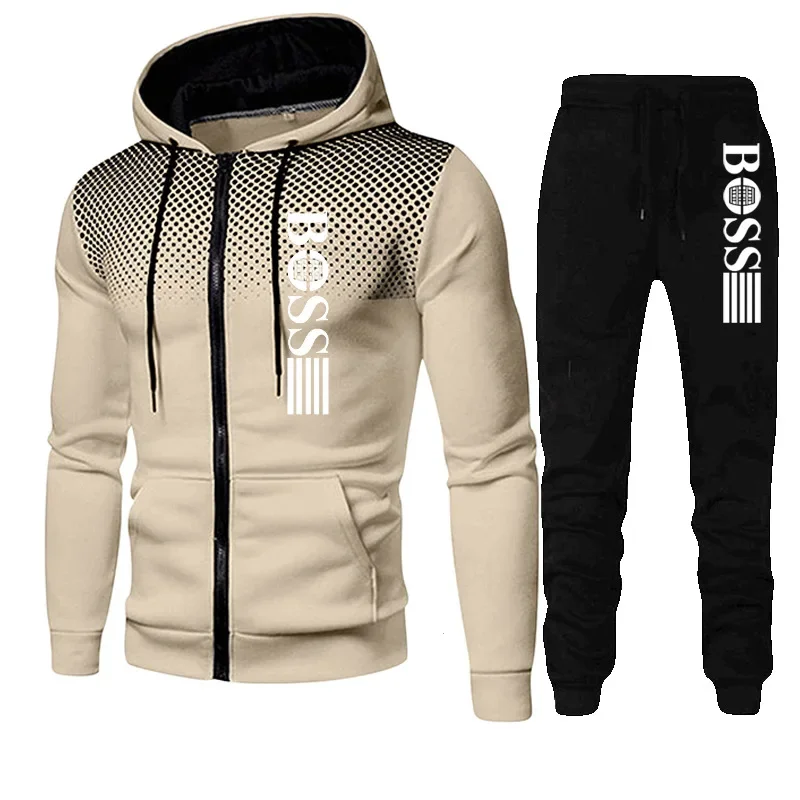 Męski dres jesienno-zimowy bluza z kapturem i spodnie Picture color 11
