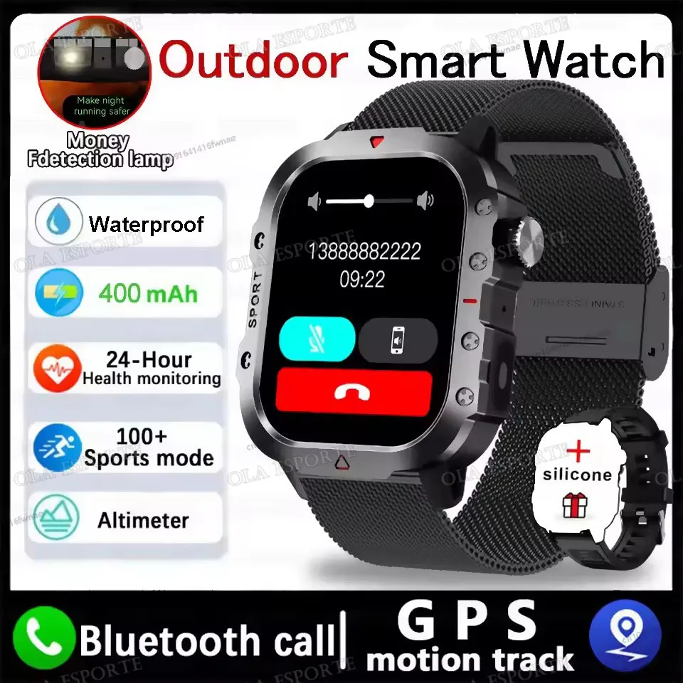 Męski smartwatch z funkcją rozmów i monitorem zdrowia New bk22milan