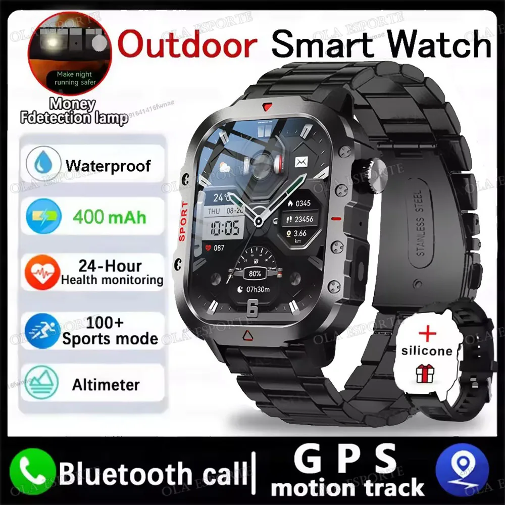 Męski smartwatch z funkcją rozmów i monitorem zdrowia New bk22szstrap