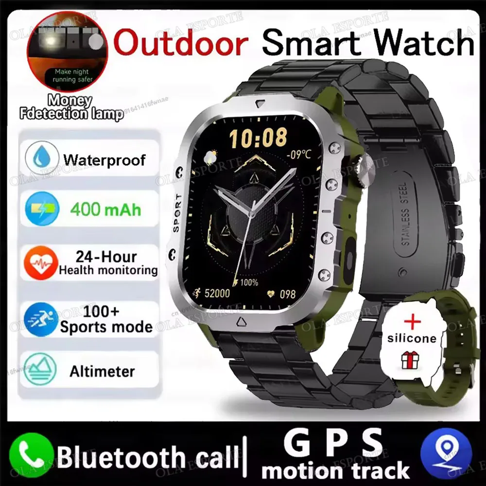 Męski smartwatch z funkcją rozmów i monitorem zdrowia New gr22bkszstrap