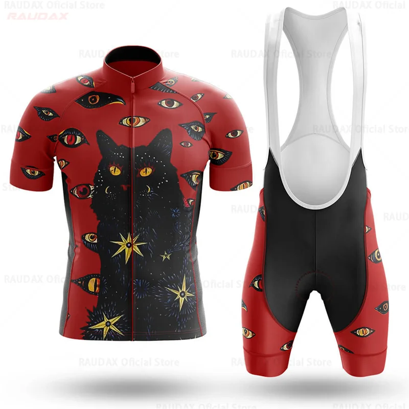 Męski strój kolarski koszulka i spodenki z nadrukiem Cycling set 10