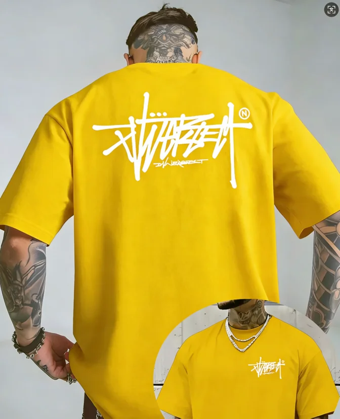 Męski t-shirt z bawełny z krótkim rękawem 8