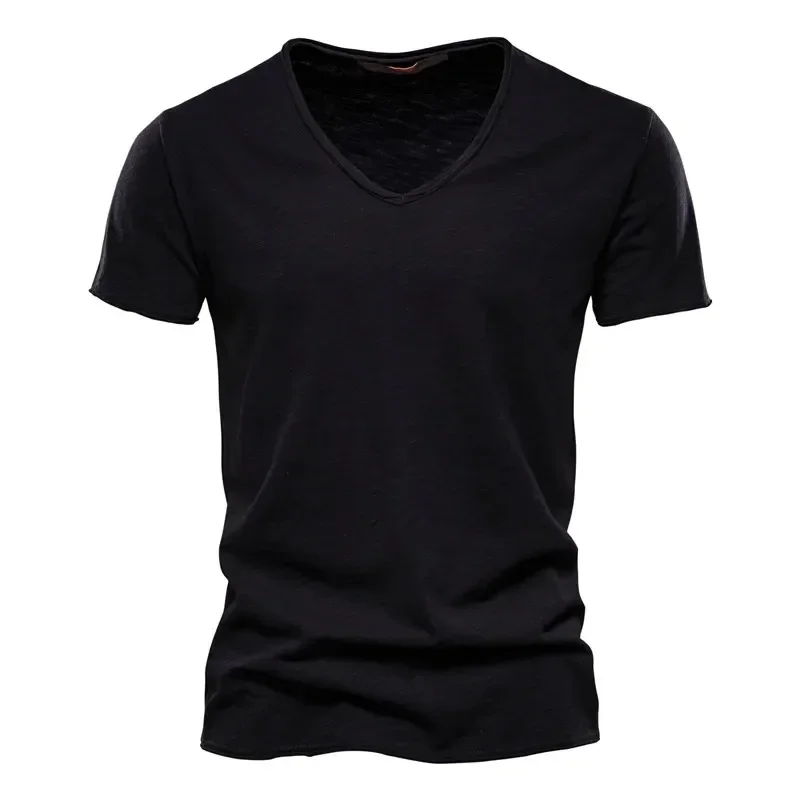 Męski t-shirt z dekoltem w serek z bawełny Picture color