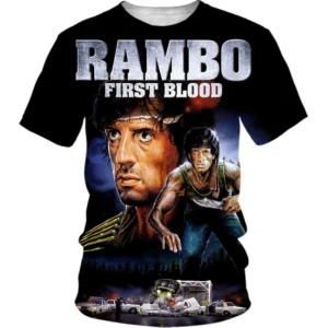 Męski t-shirt z nadrukiem 3D z autem sportowym 1