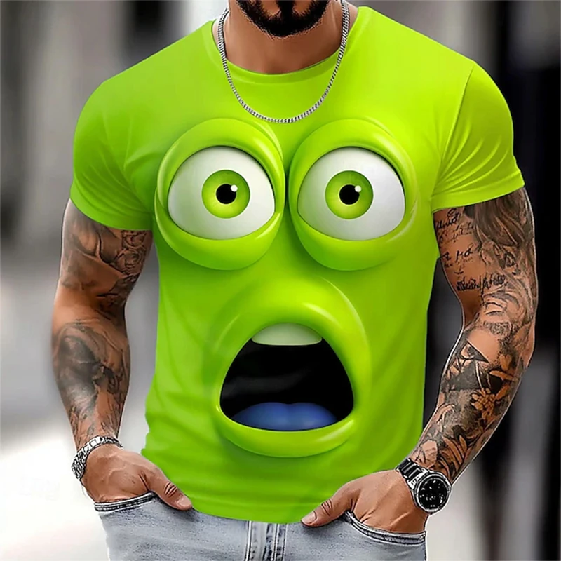 Męski t-shirt z nadrukiem 3D z krótkim rękawem Mbdx25828001ln7