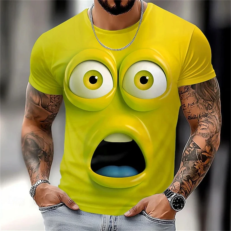 Męski t-shirt z nadrukiem 3D z krótkim rękawem Mbdx25828001ln1