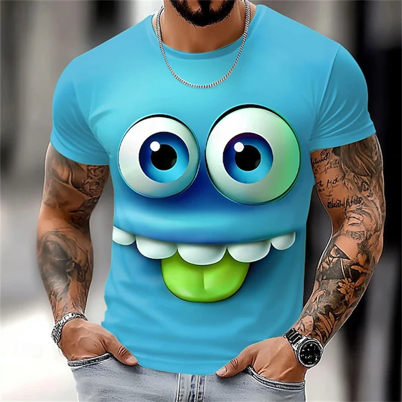Męski t-shirt z nadrukiem 3D z krótkim rękawem Mbdx25828001ln4