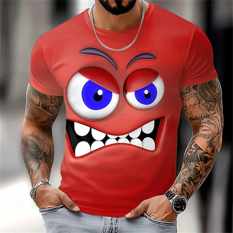 Męski t-shirt z nadrukiem 3D z krótkim rękawem Mbdx25828001ln5