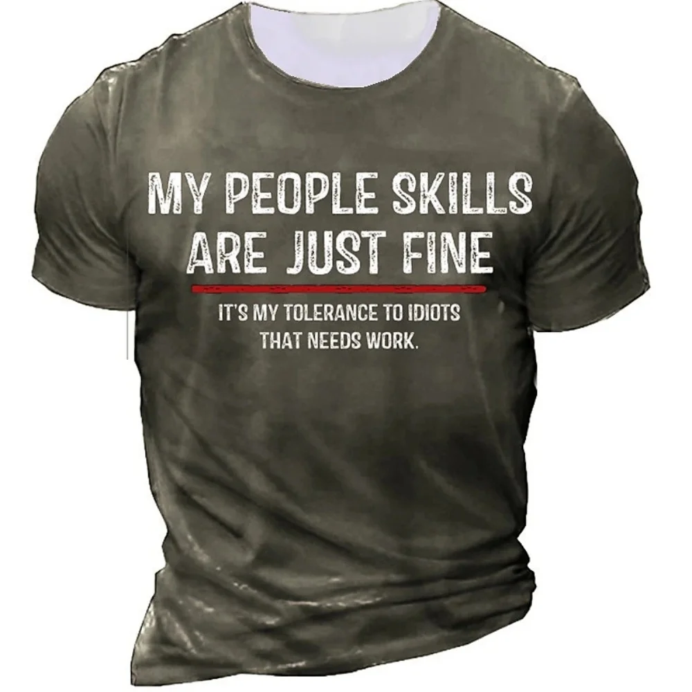 Męski t-shirt z nadrukiem 3D i napisem S49tx6053