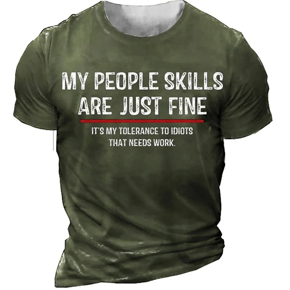 Męski t-shirt z nadrukiem 3D i napisem S49tx6054