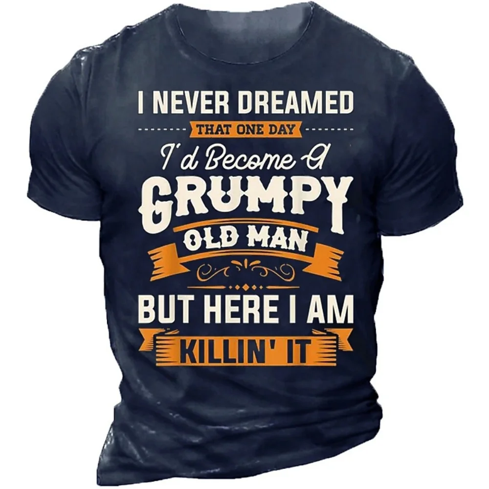 Męski t-shirt z nadrukiem 3D i napisem S49tx6055