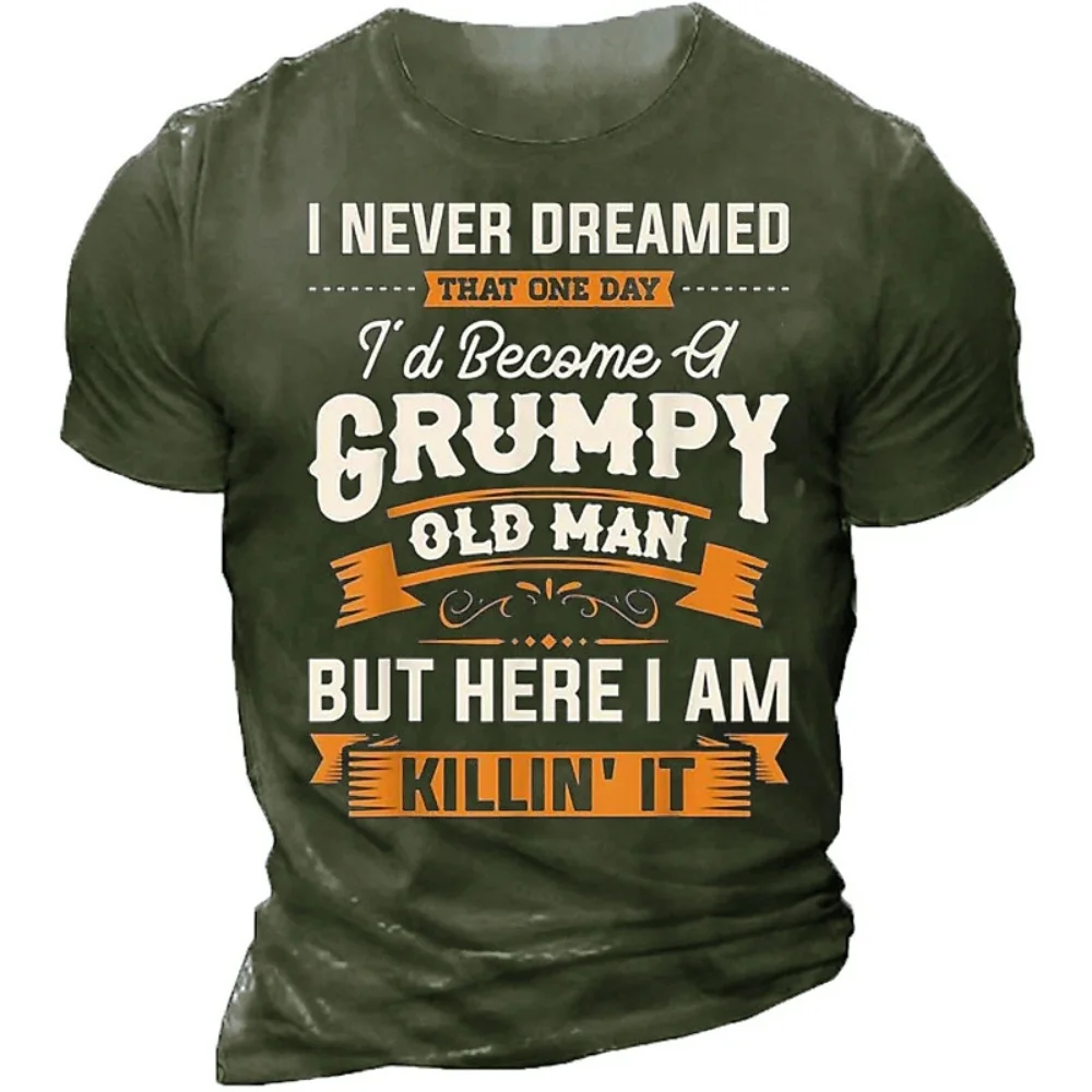 Męski t-shirt z nadrukiem 3D i napisem S49tx6056