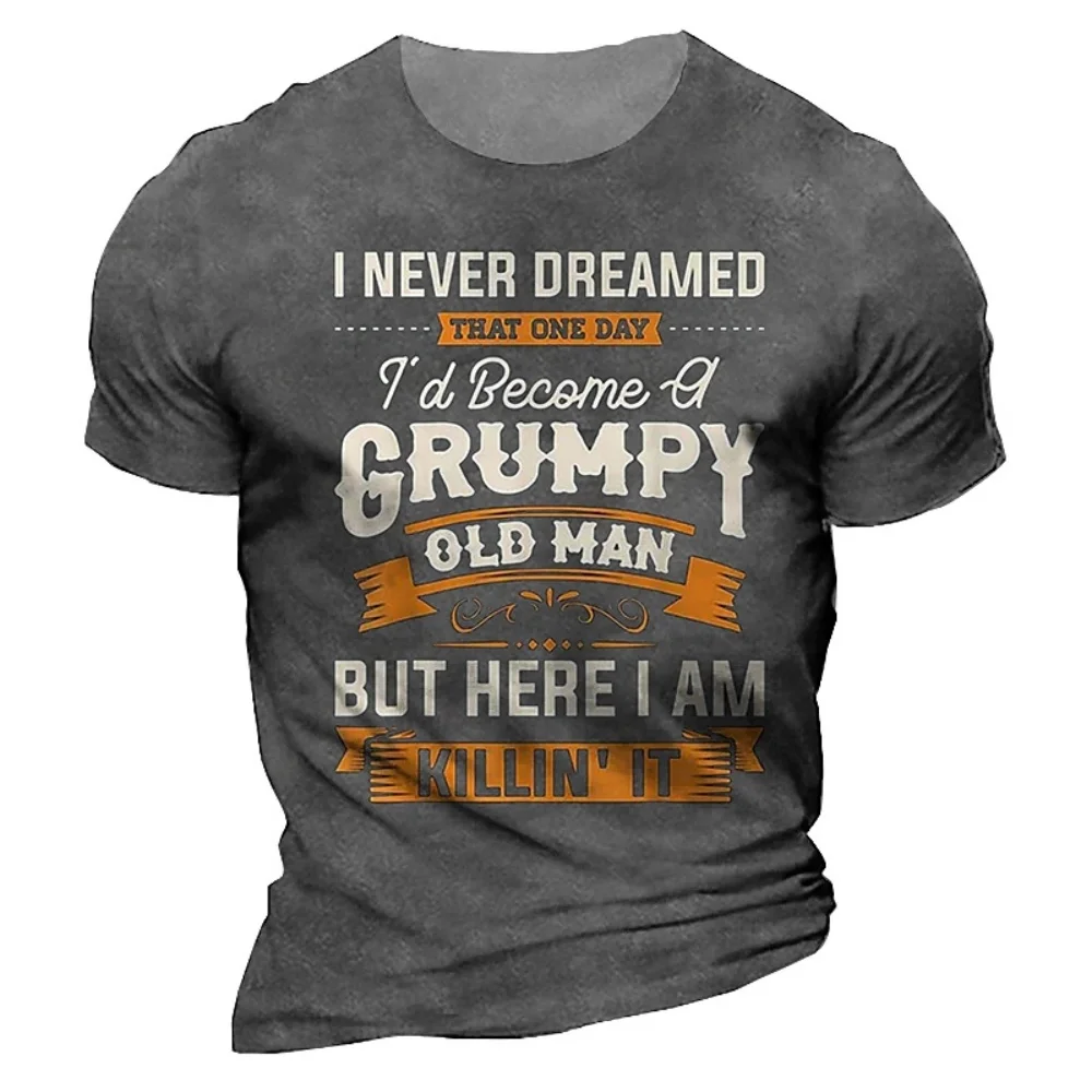 Męski t-shirt z nadrukiem 3D i napisem S49tx6060