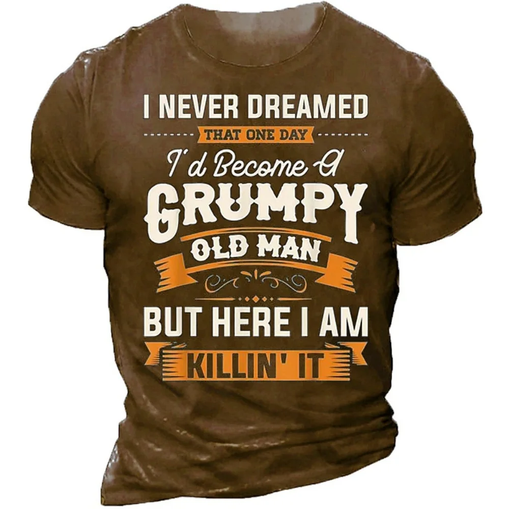 Męski t-shirt z nadrukiem 3D i napisem S49tx6061