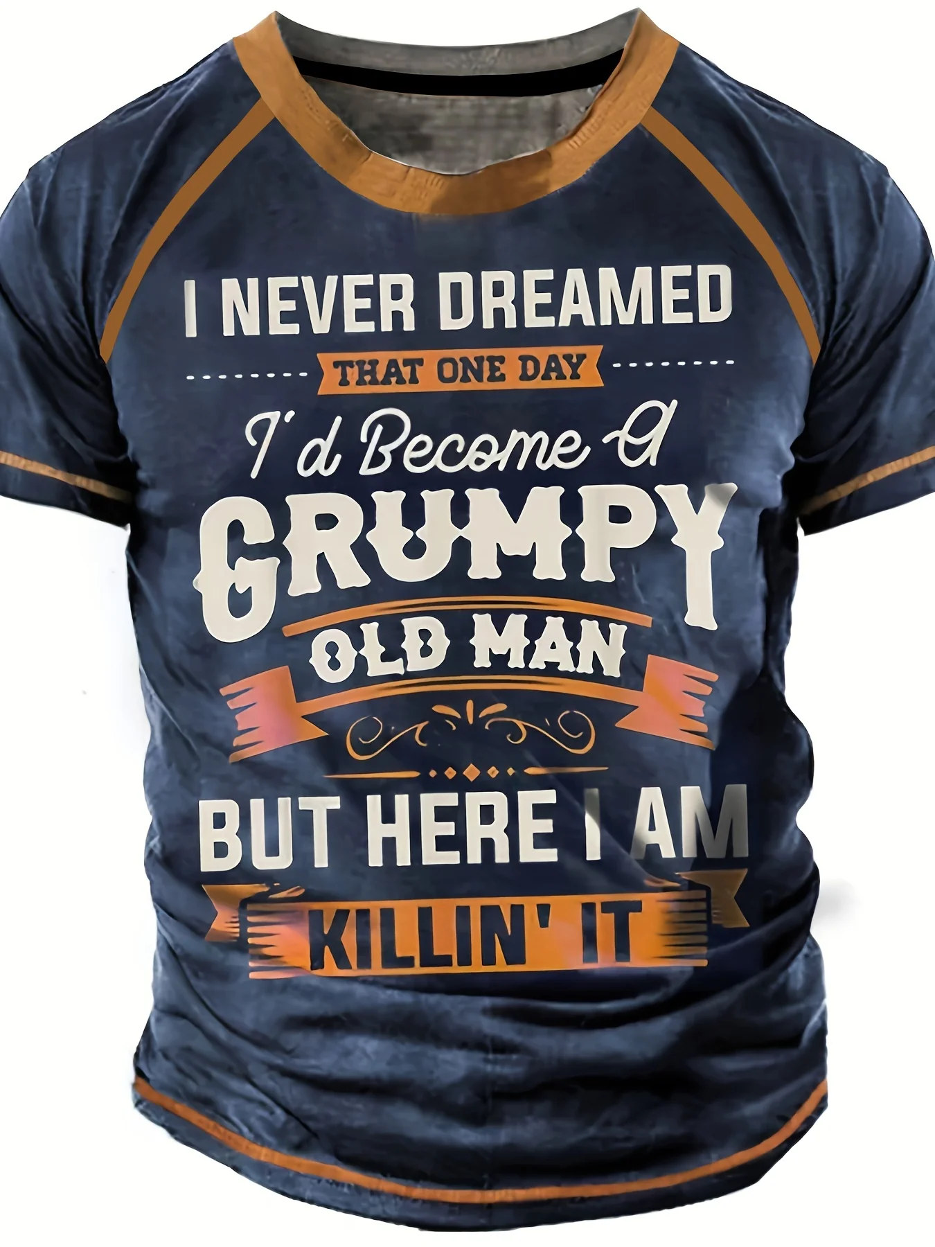 Męski t-shirt z nadrukiem 3D i napisem S49tx6065