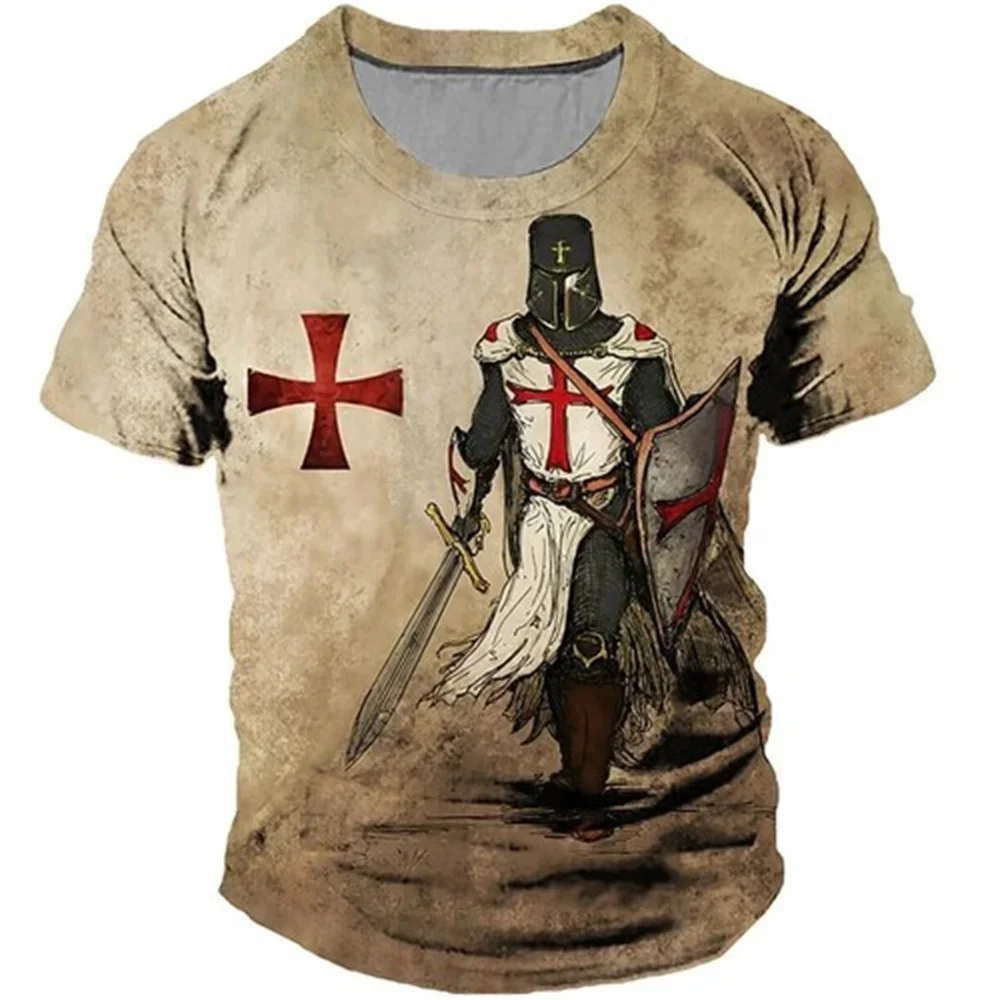 Męski t-shirt z nadrukiem 3D wilka w stylu retro 9 863524