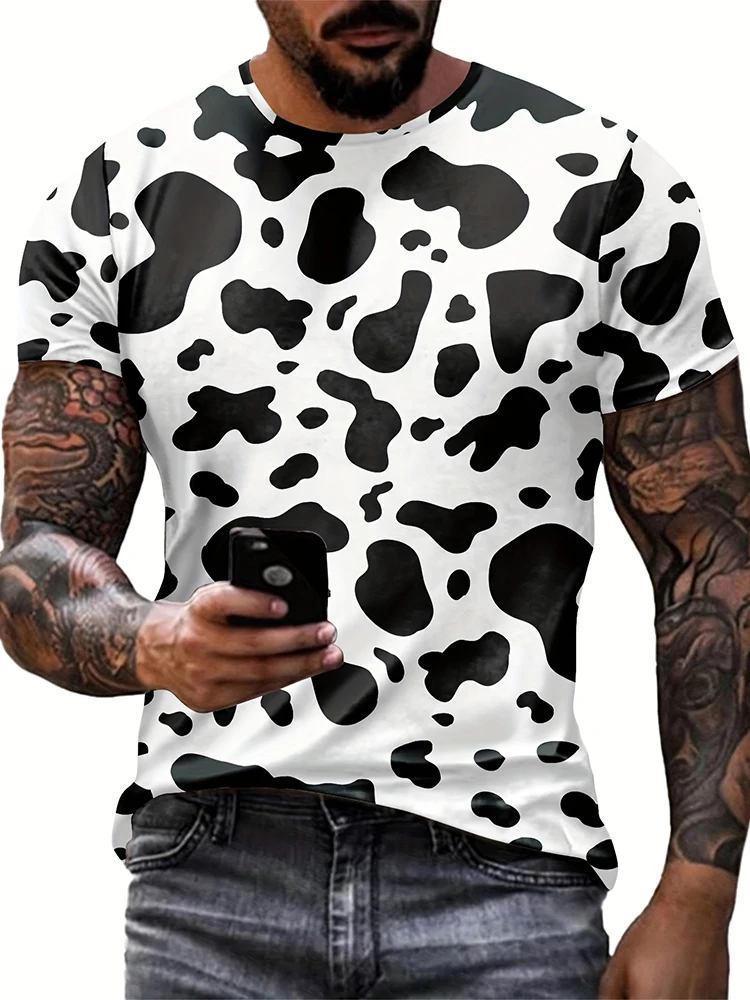 Męski t-shirt z nadrukiem 3D wilka T1 0728 001