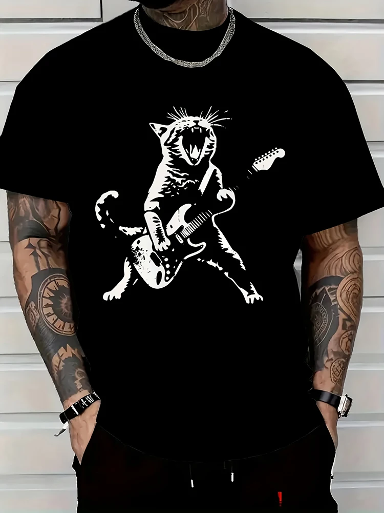 Męski t-shirt z nadrukiem 3D wilka T1 0728 002