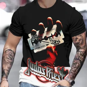 Męski t-shirt z nadrukiem 3D wilka T1 0728 004