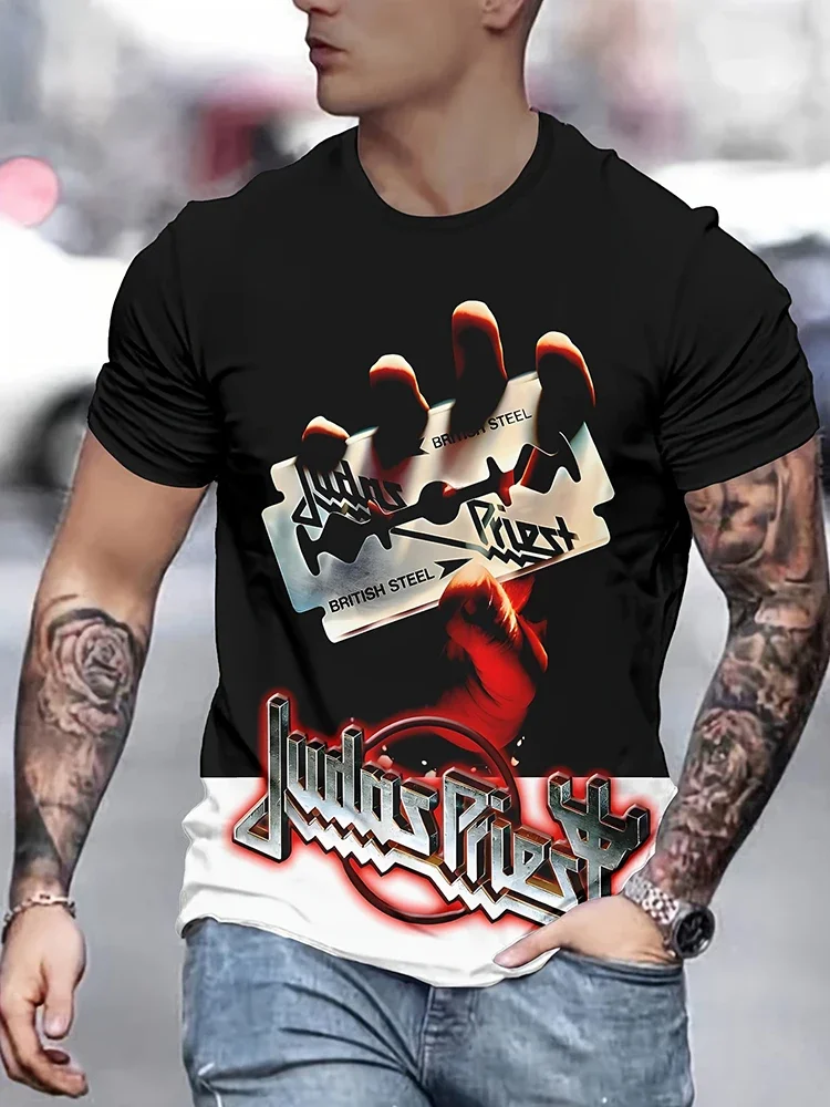 Męski t-shirt z nadrukiem 3D wilka T1 0728 004