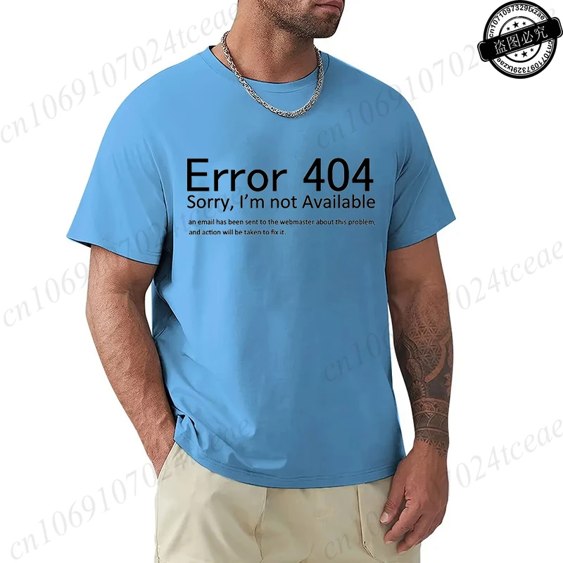 Męski t-shirt z nadrukiem 404 dla programisty 3 1