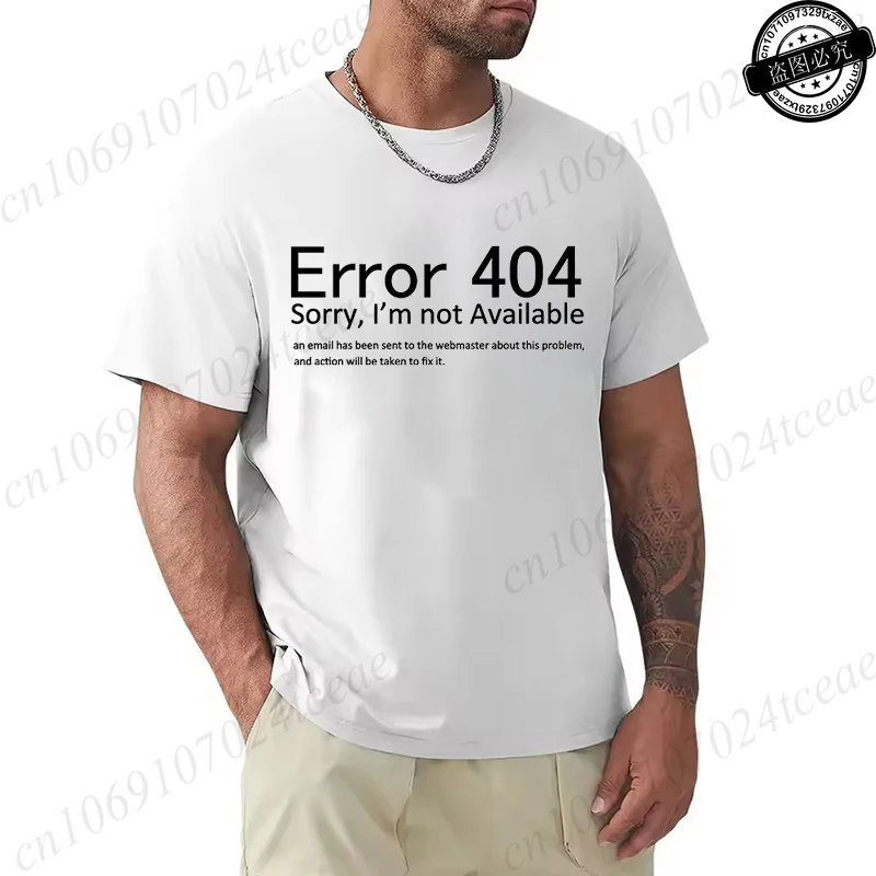 Męski t-shirt z nadrukiem 404 dla programisty 3 2