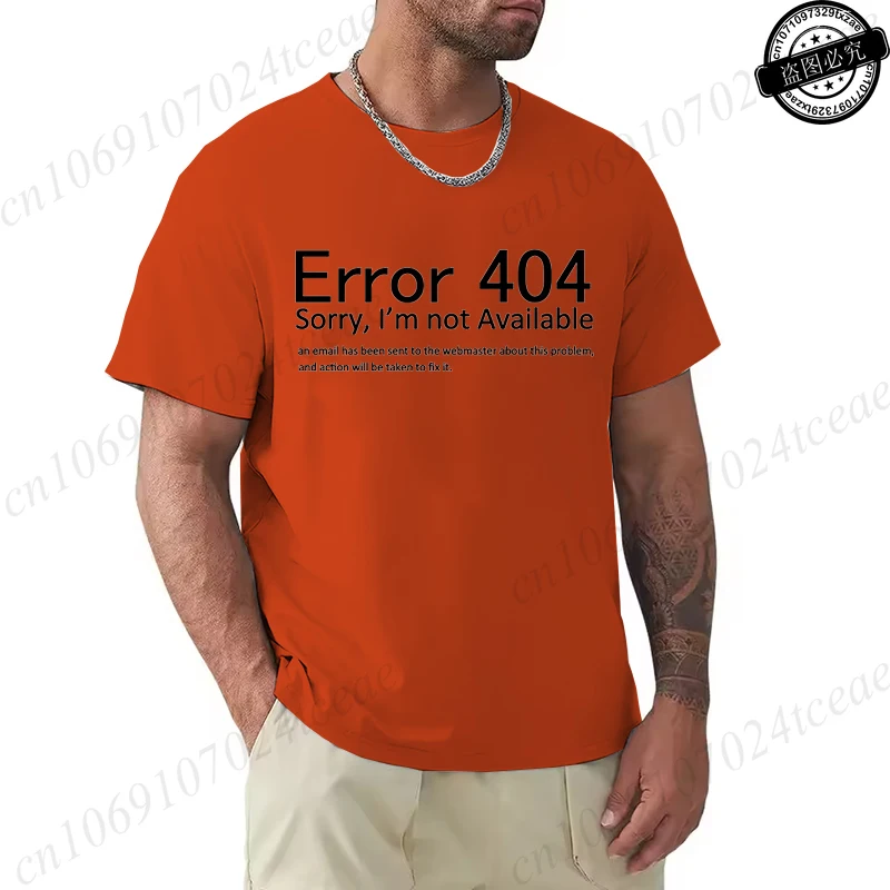Męski t-shirt z nadrukiem 404 dla programisty 3 5