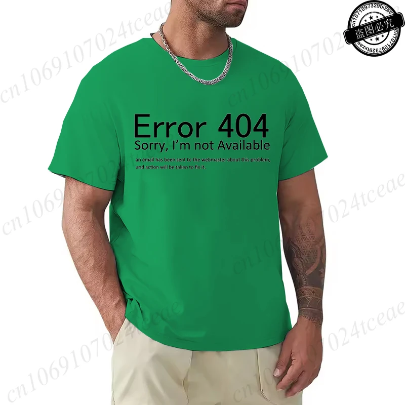 Męski t-shirt z nadrukiem 404 dla programisty 3 6