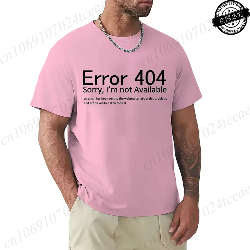 Męski t-shirt z nadrukiem 404 dla programisty 3 7