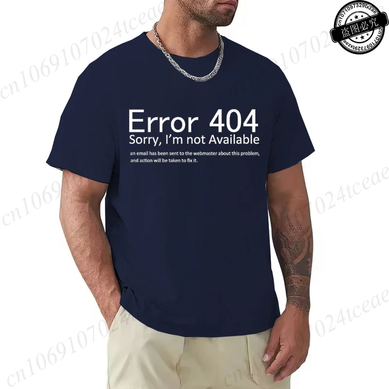 Męski t-shirt z nadrukiem 404 dla programisty 3 10