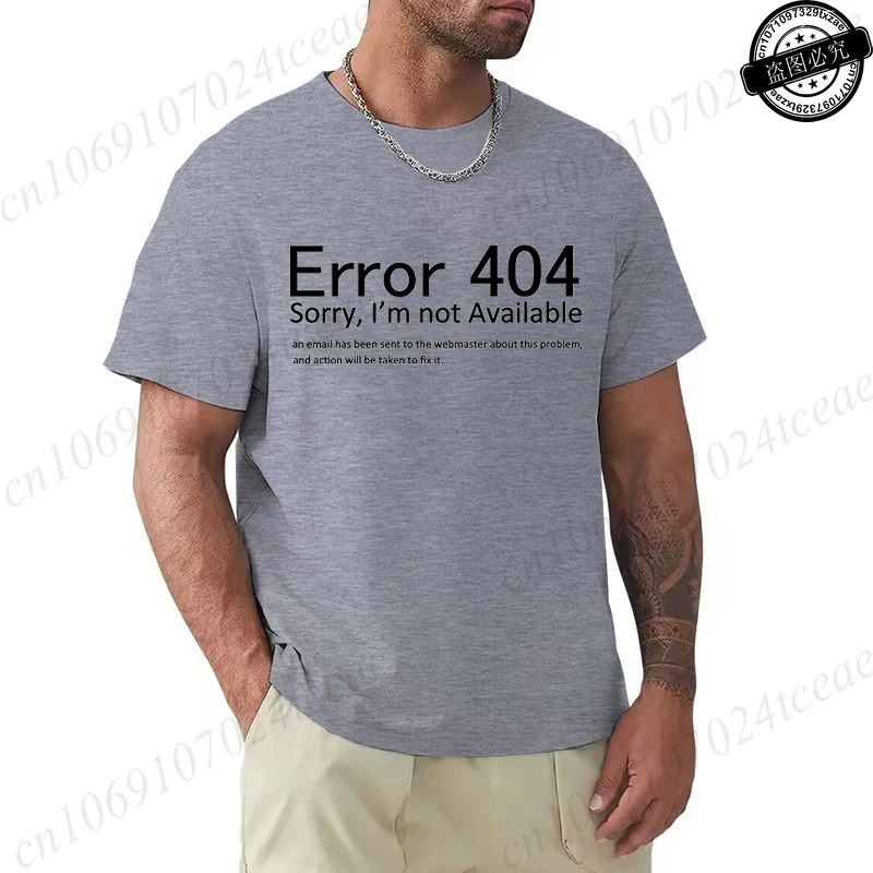 Męski t-shirt z nadrukiem 404 dla programisty 3 8