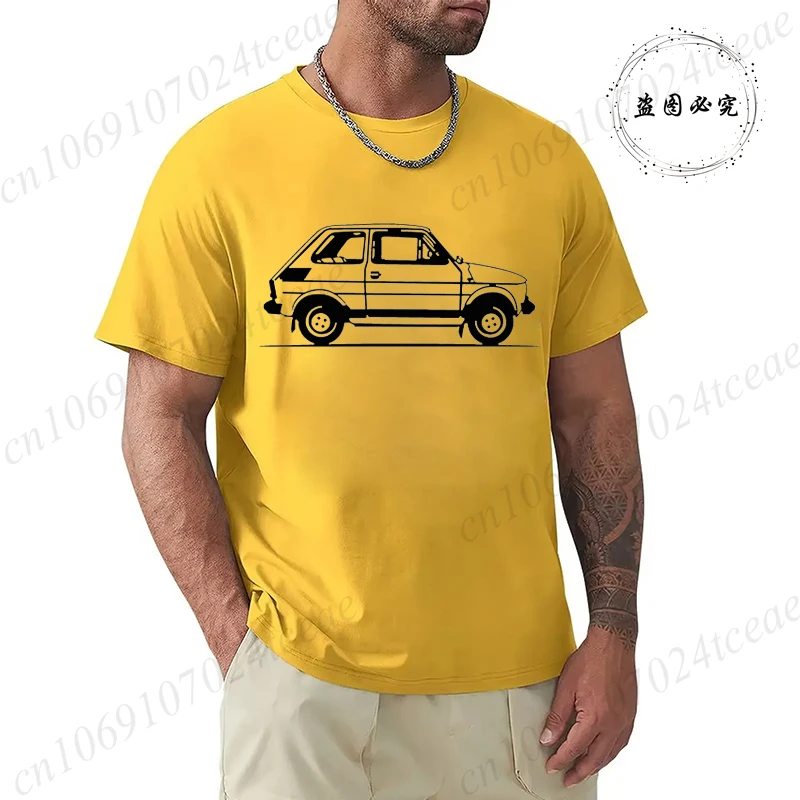 Męski t-shirt z nadrukiem klasycznego auta 3 4